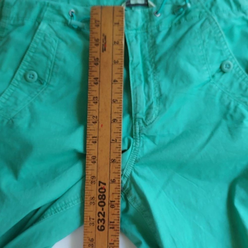 American Eagle XXS Snappy Stretch Low Rise Parachute Pants Green Baggy Y2K - Picture 7 of 12